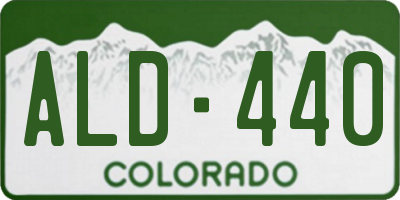 CO license plate ALD440