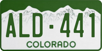 CO license plate ALD441