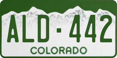 CO license plate ALD442