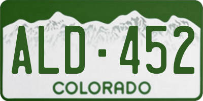 CO license plate ALD452