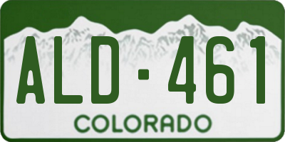CO license plate ALD461
