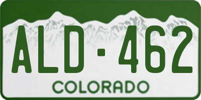 CO license plate ALD462