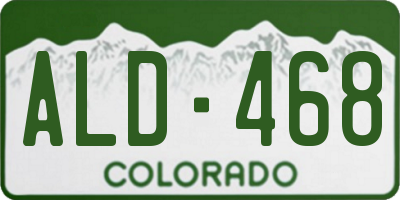 CO license plate ALD468