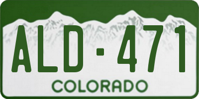 CO license plate ALD471