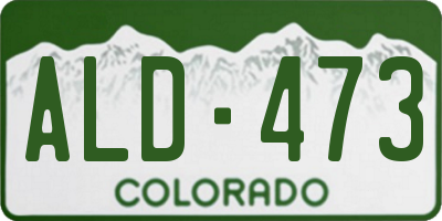 CO license plate ALD473