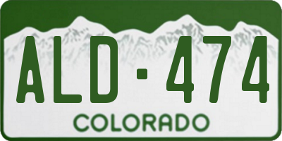 CO license plate ALD474