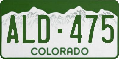 CO license plate ALD475