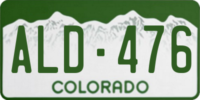 CO license plate ALD476