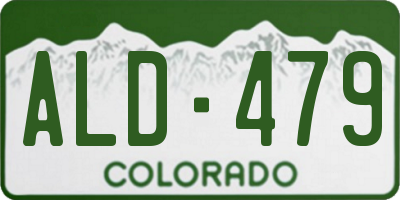 CO license plate ALD479