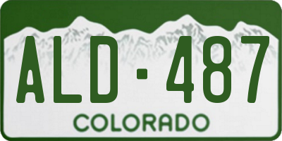 CO license plate ALD487