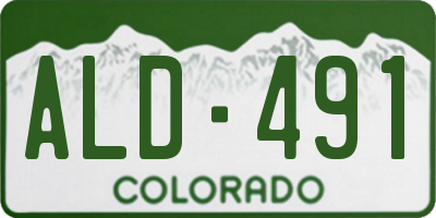 CO license plate ALD491