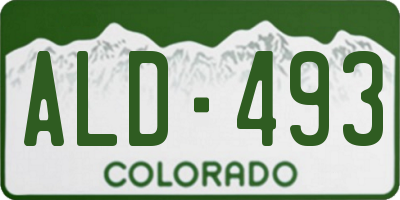 CO license plate ALD493