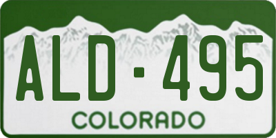 CO license plate ALD495