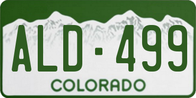 CO license plate ALD499