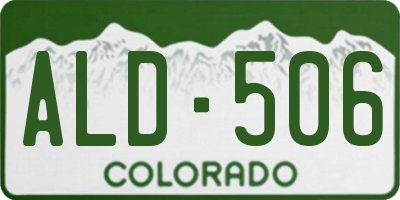 CO license plate ALD506