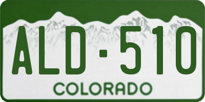 CO license plate ALD510
