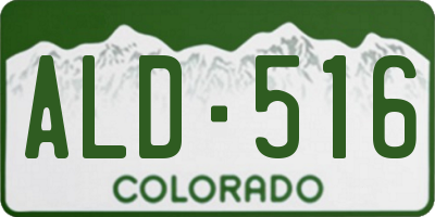 CO license plate ALD516