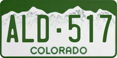 CO license plate ALD517