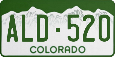 CO license plate ALD520