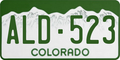 CO license plate ALD523