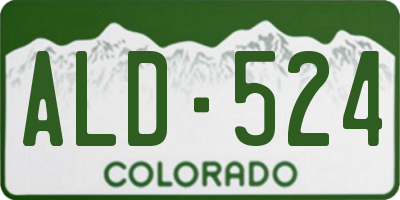 CO license plate ALD524