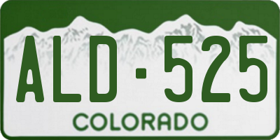 CO license plate ALD525