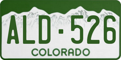 CO license plate ALD526