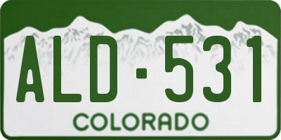 CO license plate ALD531