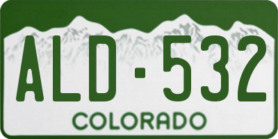CO license plate ALD532