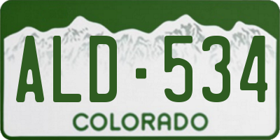CO license plate ALD534