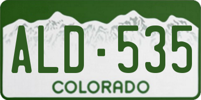 CO license plate ALD535