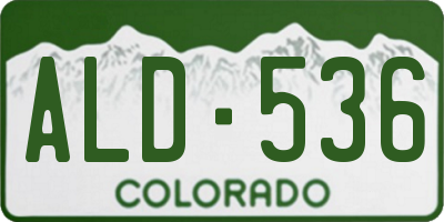 CO license plate ALD536