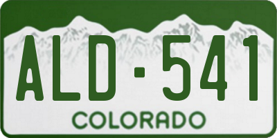 CO license plate ALD541