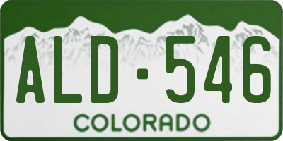CO license plate ALD546