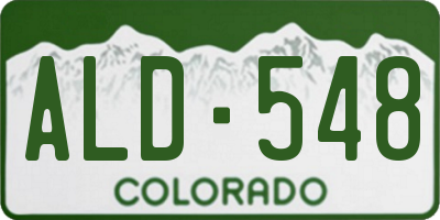 CO license plate ALD548