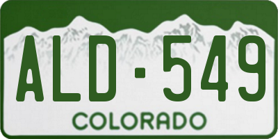 CO license plate ALD549