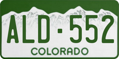 CO license plate ALD552