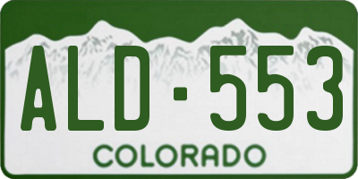 CO license plate ALD553