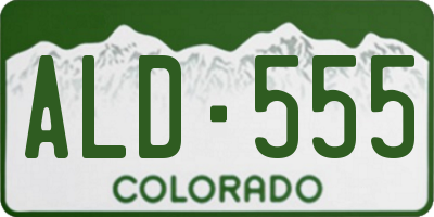 CO license plate ALD555