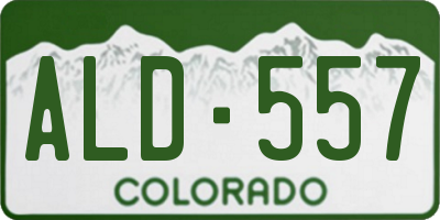 CO license plate ALD557