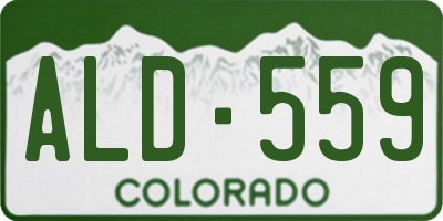 CO license plate ALD559