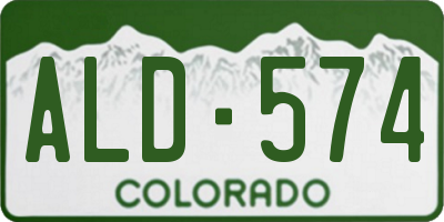 CO license plate ALD574