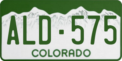 CO license plate ALD575