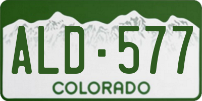 CO license plate ALD577