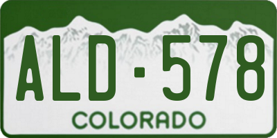 CO license plate ALD578