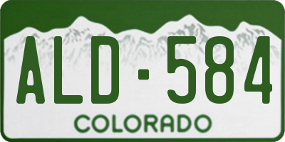 CO license plate ALD584