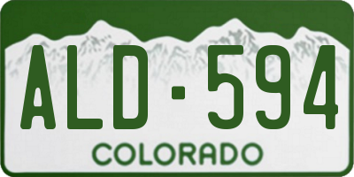 CO license plate ALD594