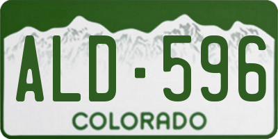 CO license plate ALD596