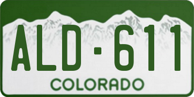 CO license plate ALD611
