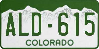 CO license plate ALD615
